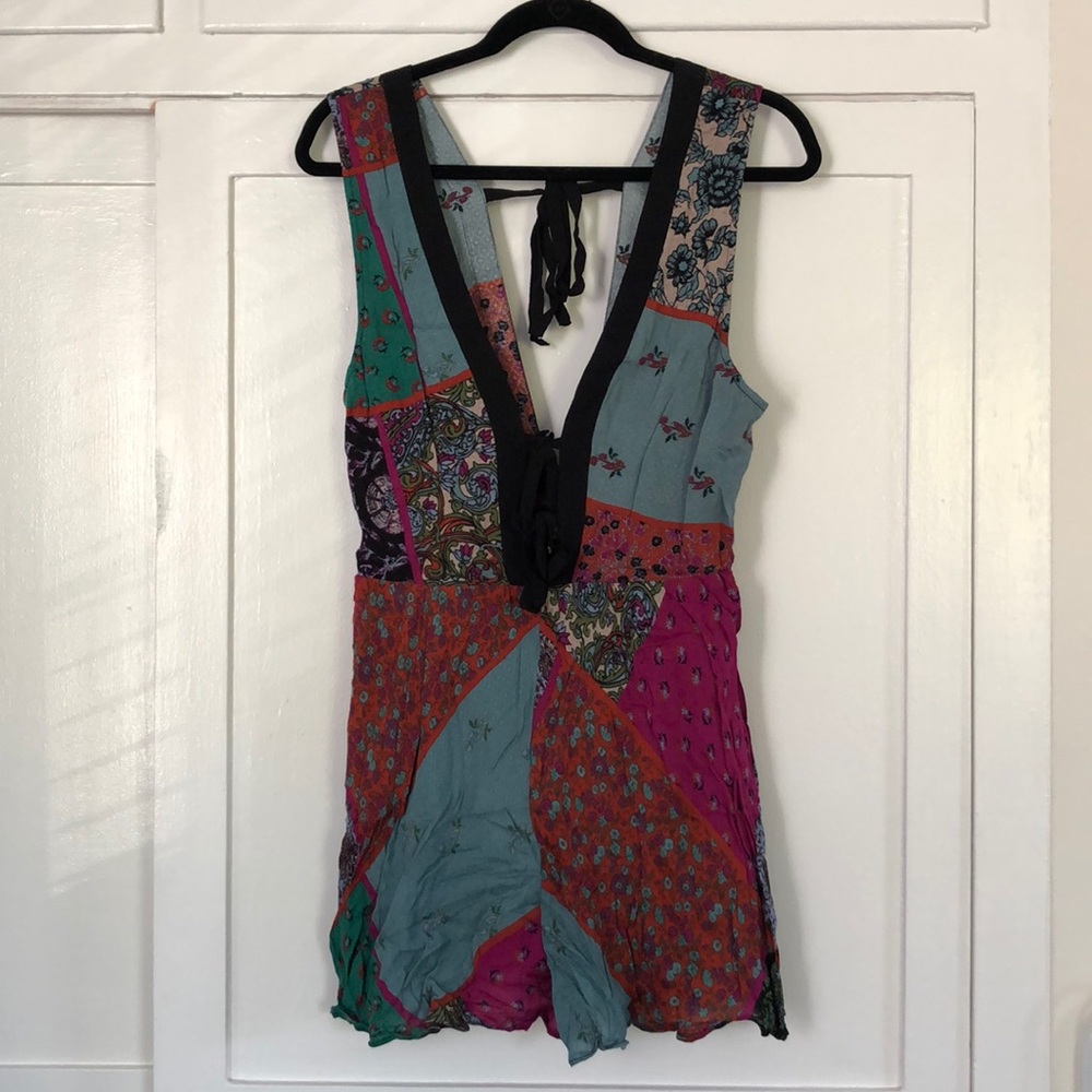 Urban Outfitters Patchwork Romper